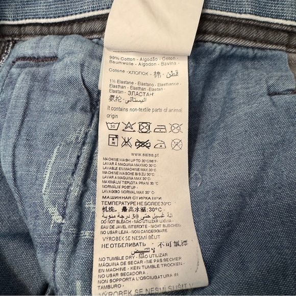 Salsa 1st Level Men’s Gray Denim Jeans Button Fly zippered pockets 38x34 - Picture 12 of 16